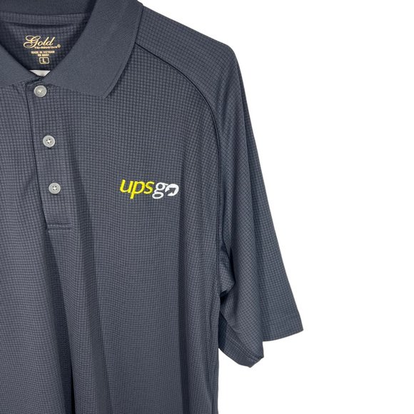 UPS GO Employee Work Activewear Microfiber Uniform Golf Polo Men L - Picture 4 of 10